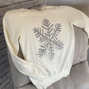 LOFT Snowflake Sweater women Sz. S
